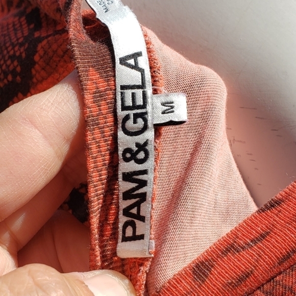 Pam & GelaLava Snake Print Tee in Lava - Picture 3 of 4